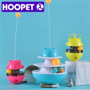 Kauwt HOOPET 4 kleuren Interactief kattenspeelgoed IQ-traktatiebal Slimmer huisdierspeelgoed Voedselbal Voedseldispenser voor katten die trainingsballen spelen