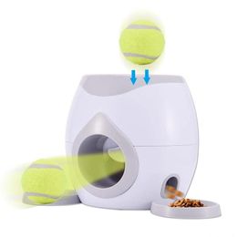 Chews Pet Ball Launcher Toy Dog Tennis Food Reward Machine Thrower Interactive Treatment Slow Feeder speelgoed Geschikt voor katten en honden