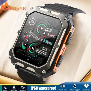 Reloj inteligente ChiBear para hombre con llamada Bluetooth IP68, relojes deportivos impermeables para exteriores, reloj inteligente C20 PRO de 1,83 pulgadas 240 290 HD