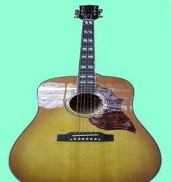 Chibson 41 inch zoemende tabak Sunburst Acoustic Electric Guitar China Fishm Pick -up Split Parallelogram Inlay Red Turtle Pickg9134013