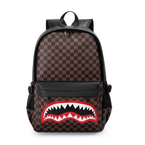 Mochila elegante, bolso informal para hombre, Tidal Cool Shark, mochila escolar de viaje para estudiantes, moda