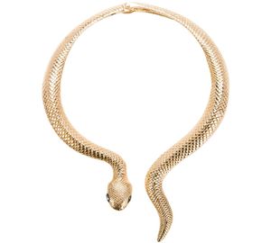 Chic Gold Silver torques para mujeres Collar de serpiente de moda Curva de regalo de aniversario Joyería de collar de gargantilla ajustable2829138