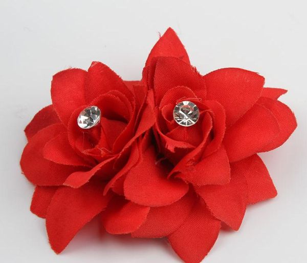 Accesorios elegantes para el cabello, venta al por mayor, horquilla con Clip de flores en 7 colores para boda, fiesta de graduación, regalo para niñas