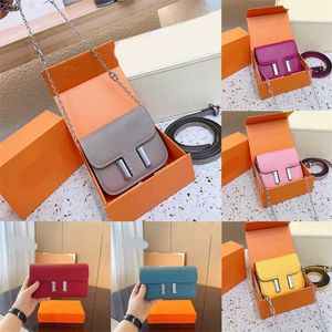 Chic he-letter Carteras de diseñador Monedero largo Mujer Cadena Diseñador Bolsa Monedero Monedero Titular de la tarjeta Para mujer Bolsos de hombro clásicos Moda Titulares de color sólido 230715