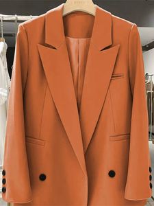 Chic Office Lady Blazer Damesjassen Lente Herfst Vrouwelijke Tops Straat Trend Dames Bovenkleding Blazers voor Dames Jaskleding 240227