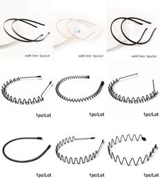 Chic Unisexe Black Wavy HairBand Men Femmes Lavage Band Tandage Scrunchy Styling Tools Accessoires Headwear Hair Head Hoop Bands5858327
