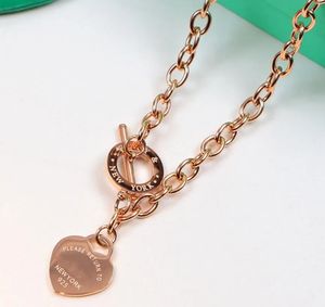 Collar de mujer Chic Women's Heart Accesorios colgantes en joyas en forma de doble corazón de acero a granel para la temporada festiva Pargante de lujo de damas de alta gama