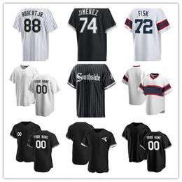 Chicago Frank Thomas Carlton Fisk Bo Jackson Andrew Benintendi Andrew Vaughn Yoan Moncada Dominic Fletcher Nicky Lopez Gavin Sheets White Sox Baseball Jersey Femmes