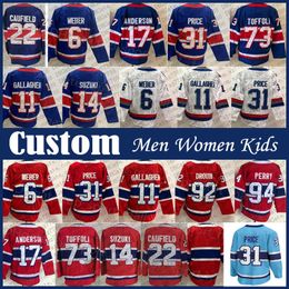 14 Nick Suzuki Cole Caufield Hockey Jersey Aangepaste mannen vrouwen kinderen Brendan Gallagher Carey prijs Kirby Dach Jonathan Drouin Jake Evans David Savard