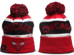 Chicago Beanies équipe de basket-ball nord-américaine Patch latéral hiver laine Sport tricot chapeau crâne casquettes A18