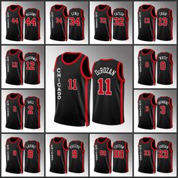 Chicago''Bulls''Men Ayo Dosunmu Nikola Vucevic Coby White Lonzo Ball Demar Derozan Custom 2023-24 City''Black''Edition Jersey