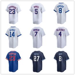 Chicago Custom Cubs Baseball Jerseys Mark Leiter Jr. Luke Little Julian Merryweather 51 Hector Neris 11 Drew Smyly 36 Wicks 8 Andre Dawson