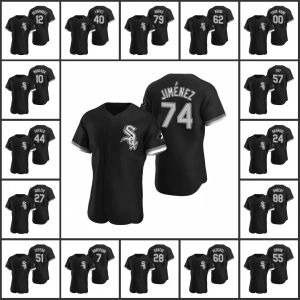 Chicago''White''Sox''Men Yasmani Grandal Jose Abreu Yoan Moncada Leury Garcia Tim Anderson Dames Jeugd kinderen Custom Zwart Authentiek Alternatief Jersey