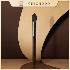 CHICHODO – pinceau de maquillage luxueux, série de poils d'animaux en ébène sculpté, surligneur de poils de chèvre, stylo de maquillage cosmétique, F113 240311