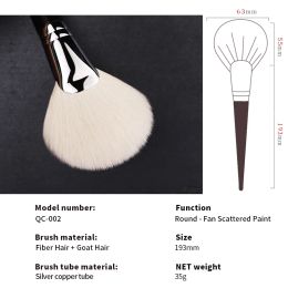 Chichodo Makeup Brushes-Peach Blossom Series-Big Powder Brush Single Luxury Ebony Profester Flat venti