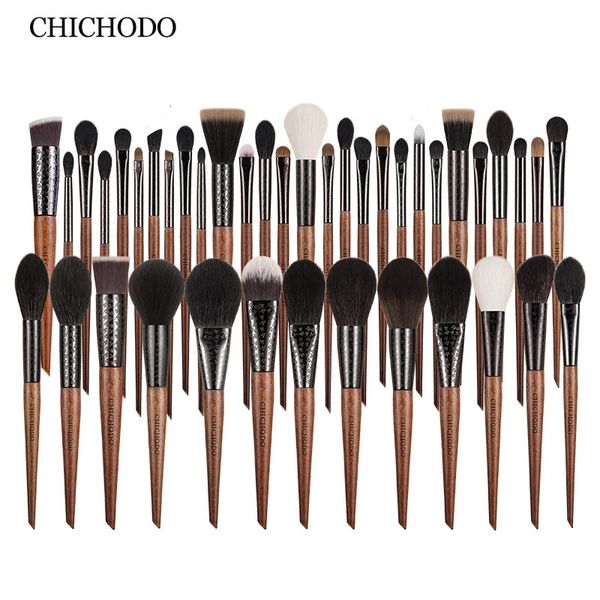 CHICHODOBrus cepillo de tubo de escultura de opción múltiple cepillo de maquillaje de pelo Natural y sintético y herramientas de maquillaje de ojos pluma de maquillaje 240220