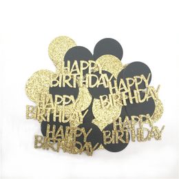 ChicinLife 1bag Número 30 40 50 50 Confeti de 60 años Decoración de la fiesta de feliz cumpleaños de la mesa de aniversario Supplie