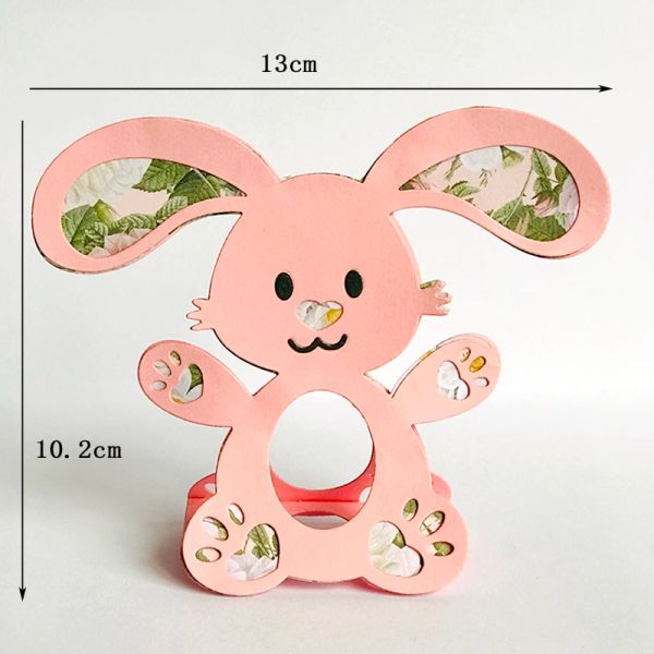 Chick Bunny Paster Oeuf Gut Couper Dies Diy Scrapbooking Rabbit Egg Box Die Modèle de décoration en relief Die pour les cartes en papier Photo