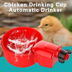 Bebedor de pollo Automático agua dispensadora de primavera de primavera taza de bebida para beber suministros de aves de corral automáticas