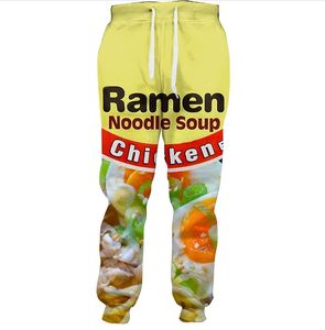Poulet Ramen Joggers 3d imprimé nouilles japonaises salées Jogger pantalons de survêtement femmes hommes pleine longueur Hip-hop pantalon pantalon