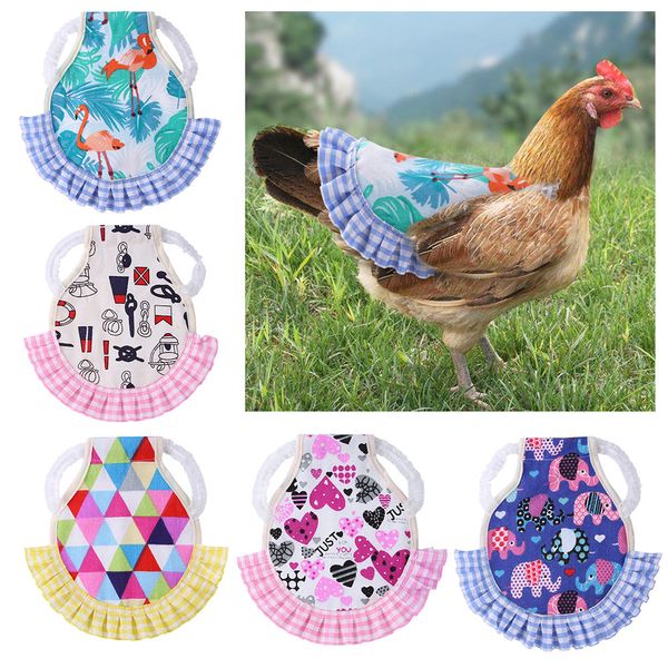 Chaleco de pollo, Protector de plumas, retenedor, ala trasera, sillín protector, gallinas, pato, ganso, delantal decorativo, vestido con correas elásticas