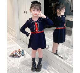Chidlren Automn Robe Girls Girls Princess Robes Kids Knited Sweater Robes Kids Fashionable Long Sleeve Color Robe Jirts8977760