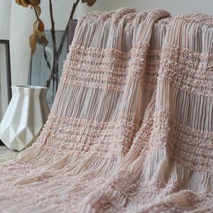 Crochet en mousseline de soie brodé rayé tissu froissé robe de mariée de style féerique tissu de tulle extensible 210702