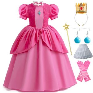 Chiffon Lace Girls Cosplay Dress Baby Kids Vestidos feestjurken Carnival Halloween -kostuum voor 311 jaar 240326