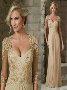 Mousseline de soie dentelle sirène mère de mariée robes demi-coquille appliques perles robes de soirée 2020 grande taille mariage mère de robe2133793