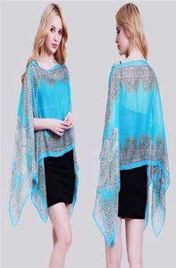 Chiffon Sjaal Dames Strandkleding Poncho Tuniek Sjaal Cape Paisley Print Kaftan Bikini Badpak Cover Up DP989114