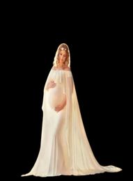 Robe de châle en mousseline de maille de maternité accessoires accessoires élégants robes de grossesse maxi maxi