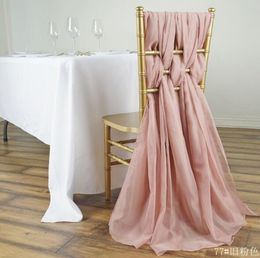 Chiffon gebonden stoel sjerpen diy bruiloft stoel sjerp bruiloft decoratie goede kwaliteit chiffon stoel sjerpen breedte 55cm en lengte 200cm