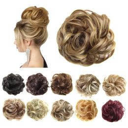 Chignon Jeedou Synthetisch haar Chignon Donut Elastic Rope Rubberen band Hair Bun Pad Updos Messy Hairstyle Dropshipping Leverancier