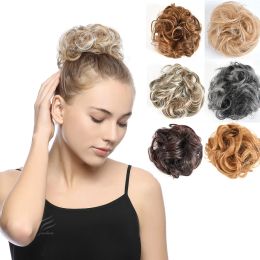 Chignon Jeeedou Synthétique Messy Hair Bun Chignon Donut Pad Elastic Hair Corbe Rubber Band Pliée