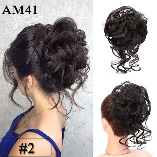 Chignon lihui synthétique chigne pun en désordre bands en désordre