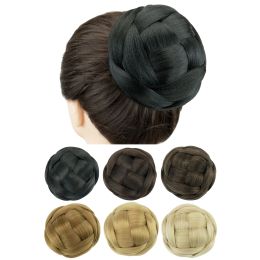 Chignon Soowee Synthetisch haar Gevlochten Chignon Gebreid Blond Haar Broodje Donut Roller Haarstukken Haarstukje Accessoires voor dames