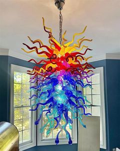 Chihuly-stijl handgeblazen glazen kroonluchter verlichtingsarmaturen voor woonkamer creatieve huisverlichting LED-hanglampen