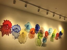 Placas colgantes de arte con foco Lámparas de Murano sopladas a mano 100% para la decoración de la pared del hogar