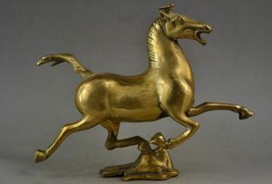 Chiinese oude handwerk koper gesneden een mooie paardenstap op Swallow Statue