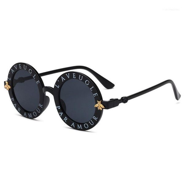 Enfant 2021 concepteur rond cadre lunettes de soleil enfants or abeille enfants lunettes UV400 bébé été lunettes mignon fille Eyewear1