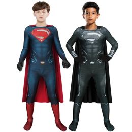 Kind volwassen Superman Superhero Clark Kent Kal El Cosplay Kostuum Bodysuit Jumpsuit Halloween Party -kostuums