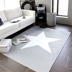 Chambre à coucher Childbaby Crawl Tapis pour le salon Tapete de jeu Enfants Gris Pentagramme Imprimer Tapis grande taille Rectangle Tapis 150200cm T200111