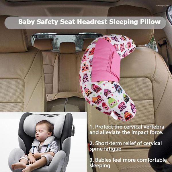 Almohada para coche para niños, cojín para reposacabezas de cuello, cinturón de seguridad para bebé, Protector de hombro, accesorios interiores