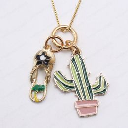 Kind Leuke Cactus Shose Hanger Ketting Ketting Charming Kids Meisjes Party Ketting Sieraden voor Gift Zomer