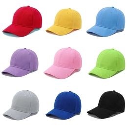 Chapeaux d'enfants enfants snapback de baseball casquette de couleur solide chapeau chapeau printemps d'été hip hop garçons filles pour tout-petit pic pics bondons ajustable l2405
