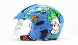 Demi-casque de Moto pour enfants, équipement de sécurité pour véhicule électrique ABS, dessin animé, pour bébés garçons et filles, quatre saisons, 269D