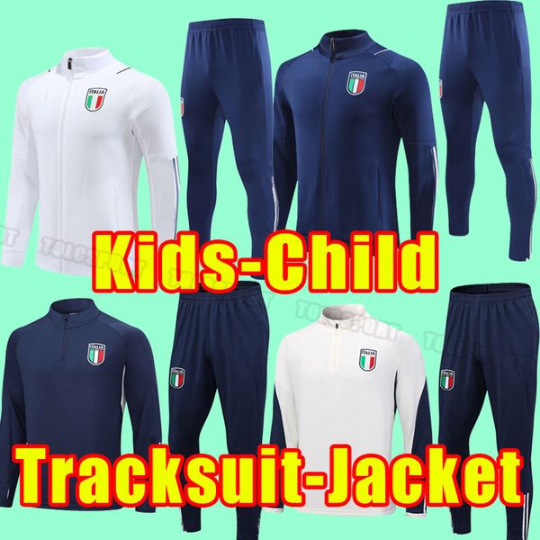 Enfant Italia 2023 2024 INSIGNE Soccer Jerseys BONUCCI JORGINHO VERRATTI CHIESA BARELLA SPINAZZOLA CHIELLINI ItalyS veste à manches longues survêtement enfants 23 24