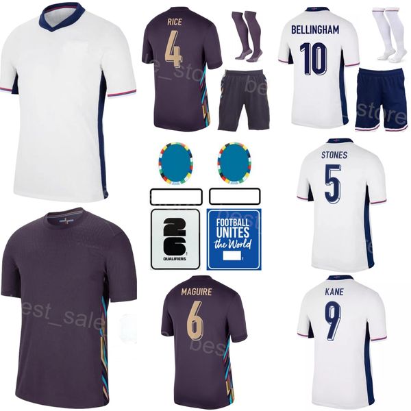 Child Man 24/25 2 Walker Soccer Jersey 7 Grealish 14 Phillips 17 Saka 19 Rashford 18 Bowen 5 Stones 6 Maguire 7 Foden 4 Camisa de fútbol de Rice National Team Kits Yingguo