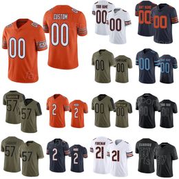 Kind Man Dames Voetbal 23 Roschon Johnson Jerseys Kinderen 53 TJ Edwards 49 Tremaine Edmunds 29 Tyrique Stevenson Jack Sanborn 2 DJ Moore 21 DOnta Foreman Borduursels