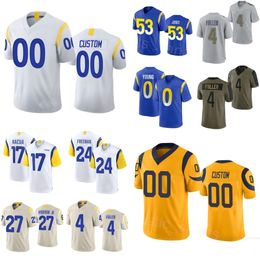 Enfant Homme Femme Football 27 Darrell Henderson Jr Jersey 17 Puka Nacua 53 Ernest Jones 4 Fuller 56 Christian Rozeboom 97 Michael Hoecht 2 Russ Levure 24 Royce Freeman